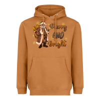 Meerkat merry and bright black santa Heavyweight Hoodie - MaliasSmallBusiness