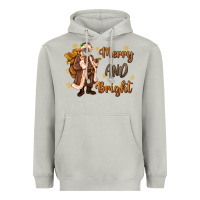 Moon Dust merry and bright black santa Heavyweight Hoodie - MaliasSmallBusiness
