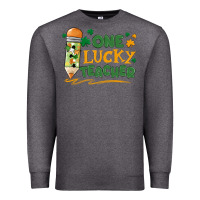 Charcoal Heather one lucky teacher Premium Sweatshirt - MaliasSmallBusiness