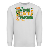 Dove Grey one lucky teacher Premium Sweatshirt - MaliasSmallBusiness