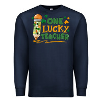 Navy one lucky teacher Premium Sweatshirt - MaliasSmallBusiness