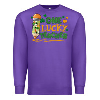 Purple one lucky teacher Premium Sweatshirt - MaliasSmallBusiness