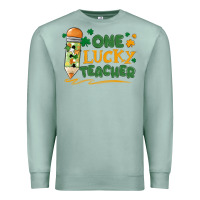 Seafoam one lucky teacher Premium Sweatshirt - MaliasSmallBusiness