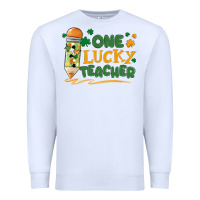 White one lucky teacher Premium Sweatshirt - MaliasSmallBusiness
