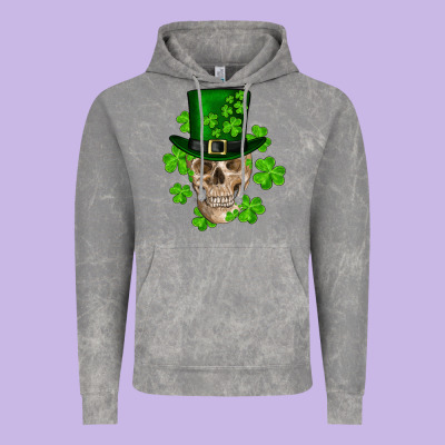 Vintage Hoodie st. patrick's day skull