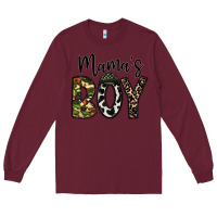 Burgundy mama's boy Long Sleeve Tee - CowhideDigitalArt