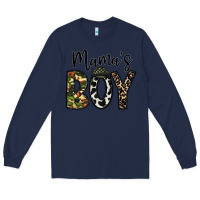 Navy mama's boy Long Sleeve Tee - CowhideDigitalArt