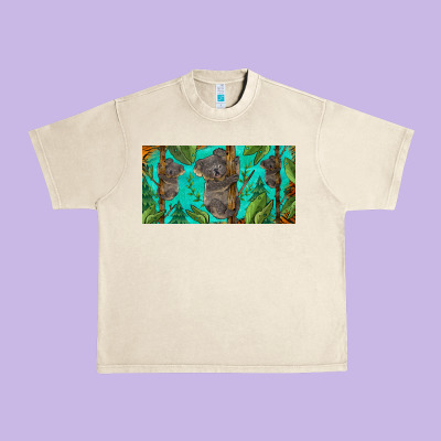Koala License Plate Urban Heavy Tee Designed By Barkaloodesign