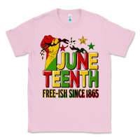 Bubblegum Pink juneteenth fist free ish since 1865 Classic Tee - HRA Design Shop