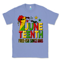 Colony Blue juneteenth fist free ish since 1865 Classic Tee - HRA Design Shop