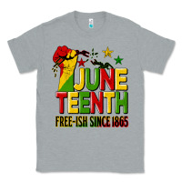 Heather Grey juneteenth fist free ish since 1865 Classic Tee - HRA Design Shop