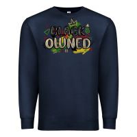 Navy black owned Premium Sweatshirt - MaliasSmallBusiness