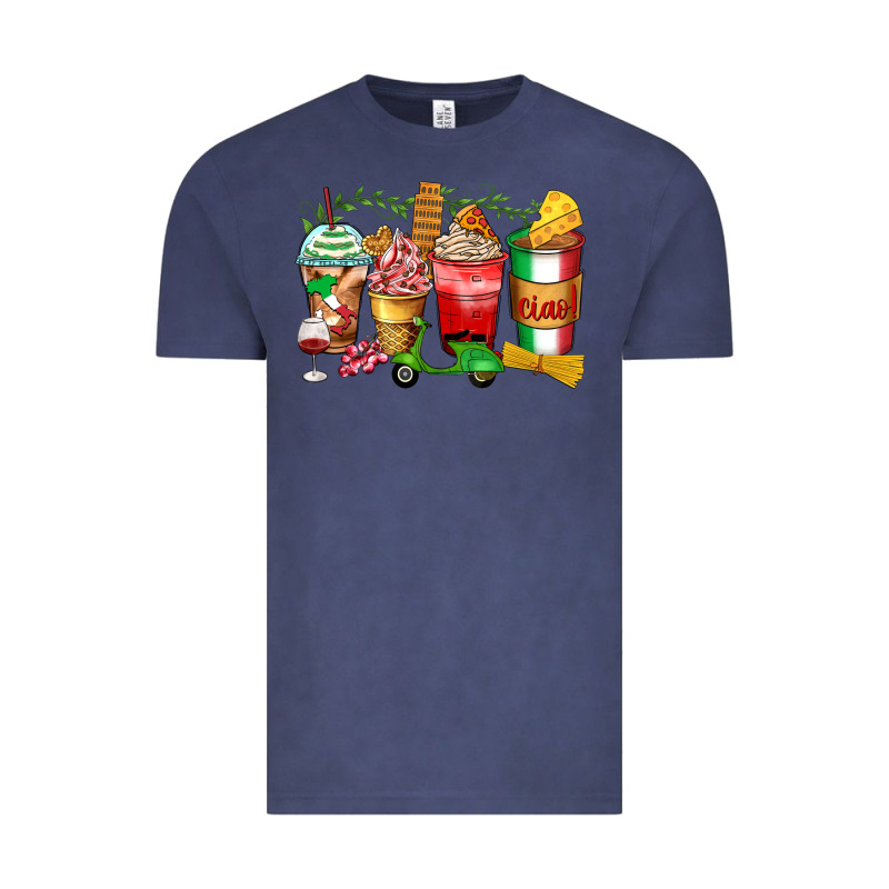 Italy Coffee Cups Vintage Tee by Zillion Design Studio | Teevron