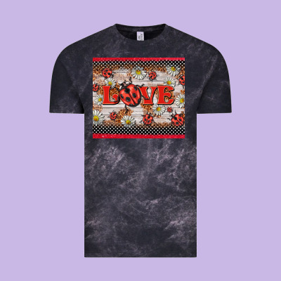 Love Ladybug Vintage Tee Designed By Barkaloodesign