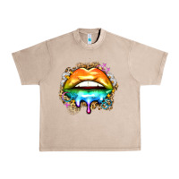 French Oak rainbow lips Urban Heavy Tee - Zillion Design Studio