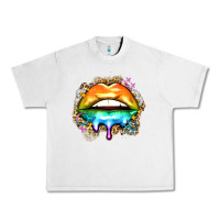 Lunar Rock rainbow lips Urban Heavy Tee - Zillion Design Studio