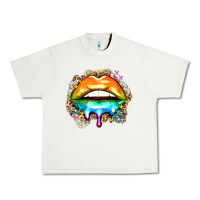 Pistachio rainbow lips Urban Heavy Tee - Zillion Design Studio