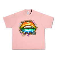 Salmon rainbow lips Urban Heavy Tee - Zillion Design Studio