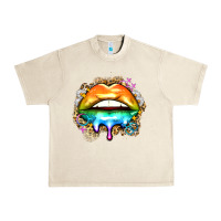 Sandshell rainbow lips Urban Heavy Tee - Zillion Design Studio
