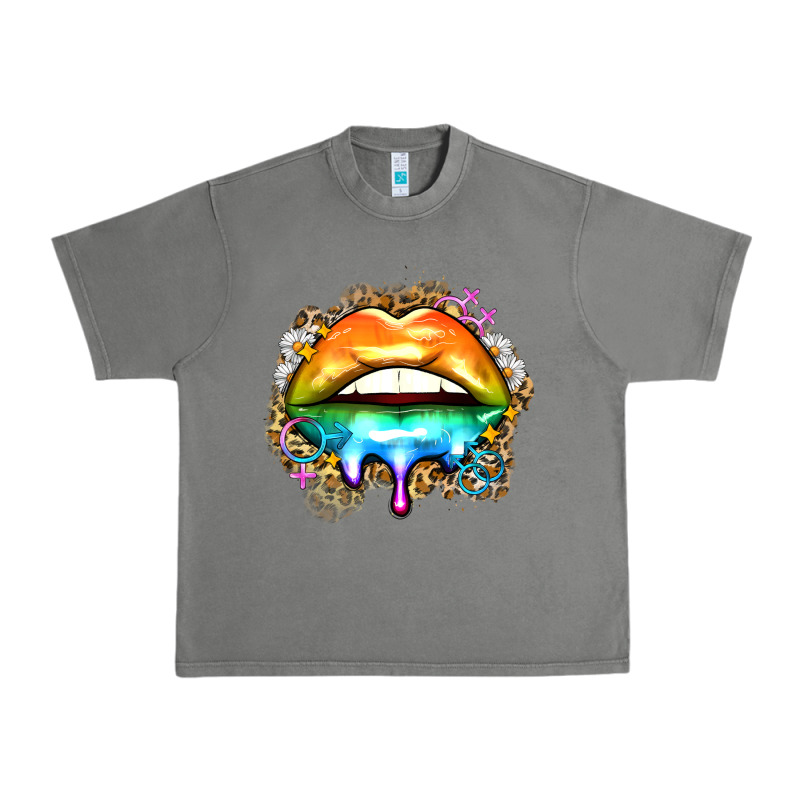 Rainbow Lips Urban Heavy Tee by Zillion Design Studio | Teevron