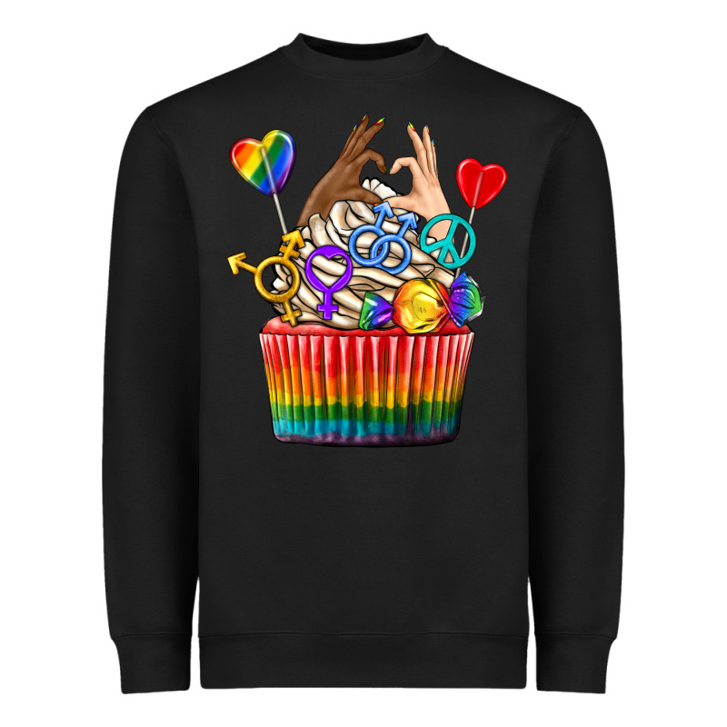 Pride Rainbow Cupcake Heavyweight Sweatshirt by texasbilliewilder | Teevron