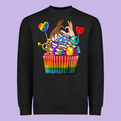 Heavyweight Sweatshirt pride rainbow cupcake