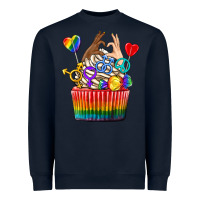 Navy pride rainbow cupcake Heavyweight Sweatshirt - texasbilliewilder