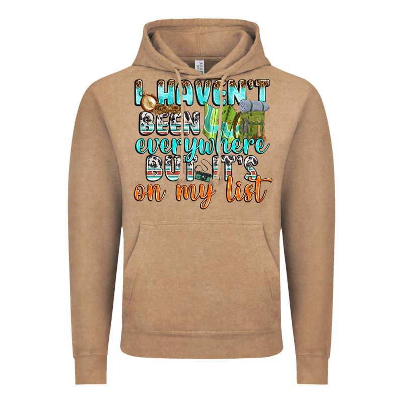 I Havent Been Everywhere But Its On My List Vintage Hoodie by texasbilliewilder | Teevron