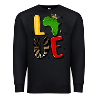 Black africa love Premium Sweatshirt - MaliasSmallBusiness
