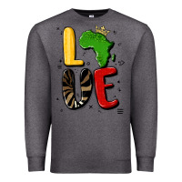 Charcoal Heather africa love Premium Sweatshirt - MaliasSmallBusiness