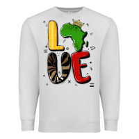 Dove Grey africa love Premium Sweatshirt - MaliasSmallBusiness