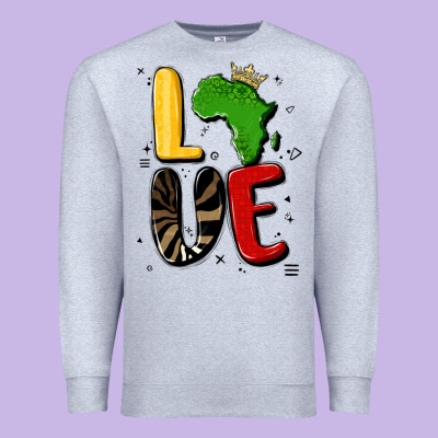 Africa Love Premium Sweatshirt Designed By Maliassmallbusiness