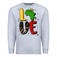 Heather Grey africa love Premium Sweatshirt - MaliasSmallBusiness