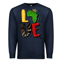 Navy africa love Premium Sweatshirt - MaliasSmallBusiness