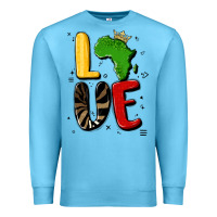 Ocean Blue africa love Premium Sweatshirt - MaliasSmallBusiness