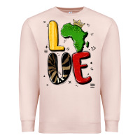 Pale Pink africa love Premium Sweatshirt - MaliasSmallBusiness