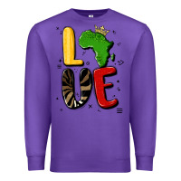 Purple africa love Premium Sweatshirt - MaliasSmallBusiness
