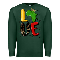 Sports Green africa love Premium Sweatshirt - MaliasSmallBusiness
