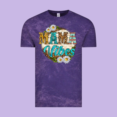 Mama Vibes With Daisies Vintage Tee Designed By Texasbilliewilder