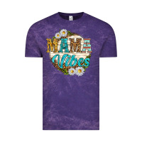 Cloud Purple mama vibes with daisies Vintage Tee - texasbilliewilder