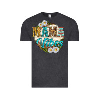 Vintage Black mama vibes with daisies Vintage Tee - texasbilliewilder