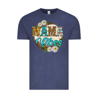 Vintage Denim mama vibes with daisies Vintage Tee - texasbilliewilder