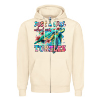 Sandshell just a girl who loves turtles Zipper Hoodie - Jasminsmagicworld