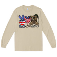 Mushroom peace love america Long Sleeve Tee - CowhideDigitalArt
