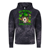 Cloud Black st.patrick's day my beagle is my lucky charm Vintage Hoodie - RanaPortraitStore