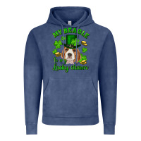 Vintage Denim st.patrick's day my beagle is my lucky charm Vintage Hoodie - RanaPortraitStore