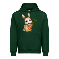 Forest Green eastrt bunny carrot Urban Hoodie - RanaPortraitStore