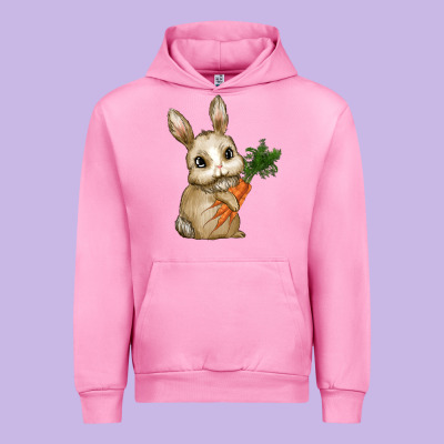Eastrt Bunny Carrot Urban Hoodie Designed By Ranaportraitstore