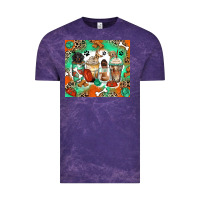 Cloud Purple dog coffee cups Vintage Tee - Zillion Design Studio