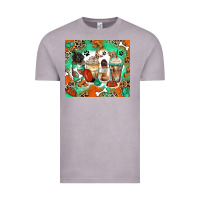 Vintage Zinc dog coffee cups Vintage Tee - Zillion Design Studio